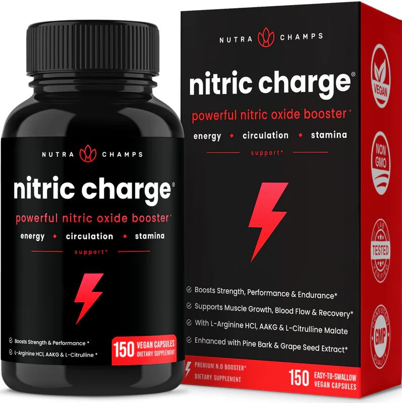 NutraChamps Nitric Oxide Supplement | L-Arginine, L Citrulline Malate Nitric Oxide Booster Pills For Men Price in Pakistan