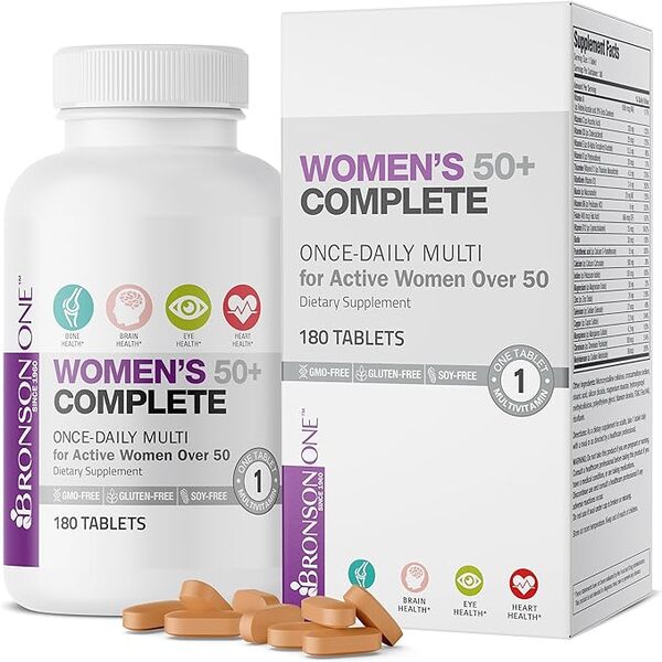 Bronson ONE Daily Women’s 50+ Complete Multivitamin Multimineral, 180 Tablets In Pakistan