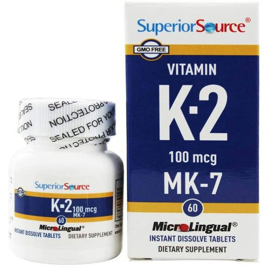 Superior Source Vitamin K2 MK-7 Quick | Dissolve MicroLignual Tablets  Healthy Bones and Arteries | Immune & Cardiovascular Support In Pakistan